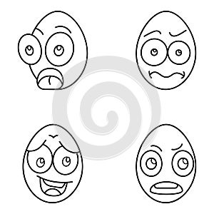 Decorative Eggs line Icons Pack