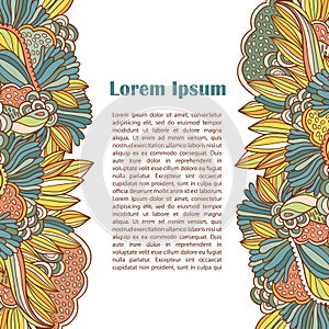 Decorative element border and psychodelic