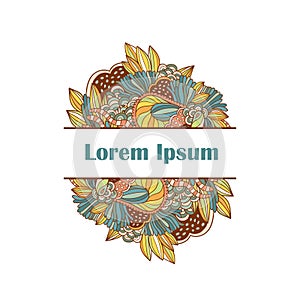 Decorative element border and psychodelic