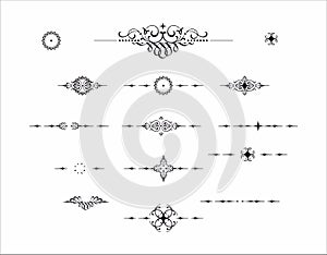 Decorative element divider separator pattern