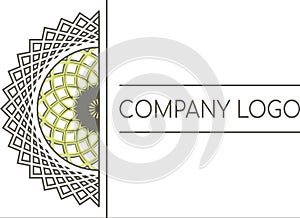 Decorative element rosette mandala,  company logo