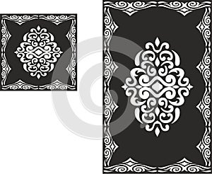 Decorative element traditional damask pattern