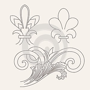 Decorative floral element