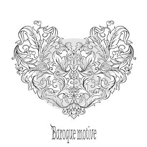 Decorative elements In baroque, rococo, victorian, renaissance style.