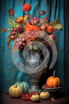 decorative elements with give thanks message
