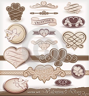 Decorative elements on Valentine's Day