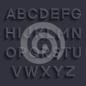 Decorative emboss alphabet