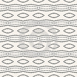 Decorative embroidery stitching stripes pattern. Victorian needlework seamless vector background. Hand stitch ornamental textile