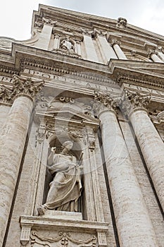 Decorative facade of a church in Rome