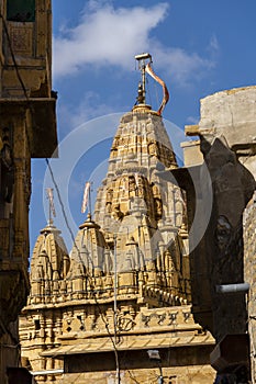 Decorative facade of Jain temple, Jaisalmer, India