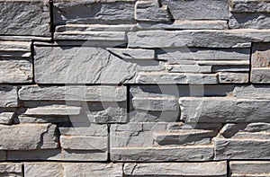 Decorative facing stone, stone with a gray tint