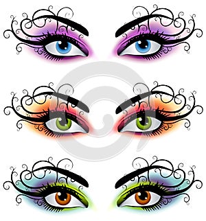 Decorative Female Eyes Masks