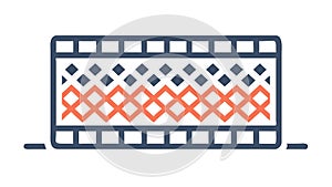 Decorative Fence Banner with Geometric Pattern, Architectural Border, vector design Generative AI