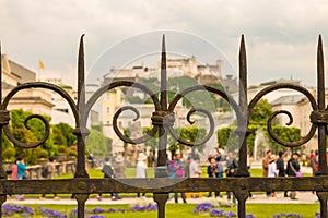 Decorative fence in Mirabell gardens