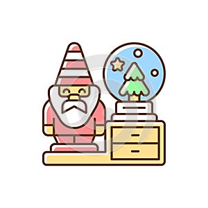 Decorative figurines RGB color icon