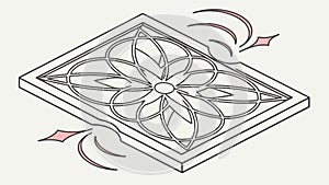 Decorative Floor Plan Isometric Geometric Pattern, vector design Generative AI