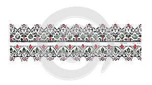 Decorative Floral Border Pattern Vector Art, vector design Generative AI
