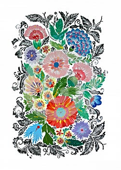 Decorative floral ornament