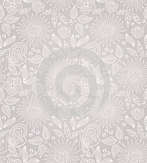 Decorative floral seamless background