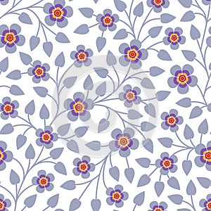 Decorative floral seamless pattern