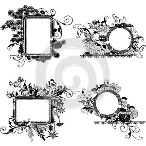Decorative Flower Circle Frames