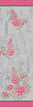 Decorative flower design with digital background