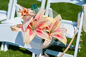 Decorative flowers on the ends