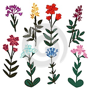 Decorative flowers set