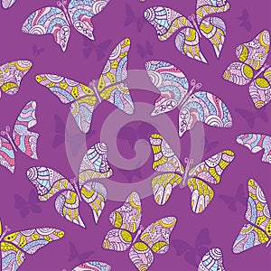 Decorative flying butterfly pattern