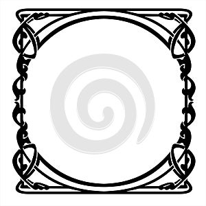 Decorative frame with art Nouveau ornament