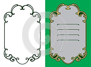 Decorative frame in art nouveau style. photo