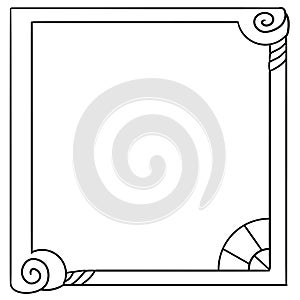 Decorative frame border with fancy design