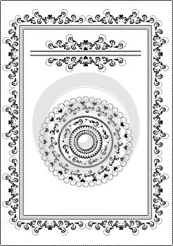 Decorative frame, border .Graphic arts.