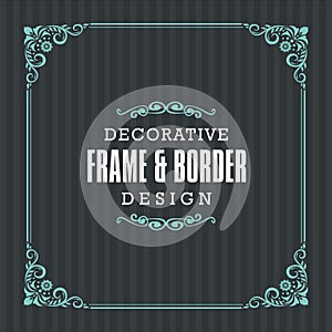 Decorative frame, border with Ornamental Line style