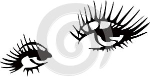 Eye with Long Lashes