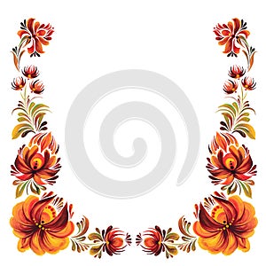 Decorative frame with flowers