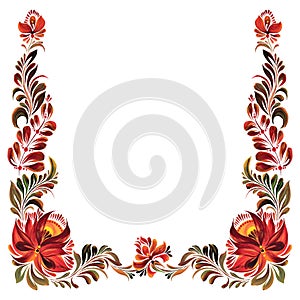 Decorative frame with flowers