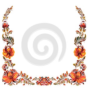 Decorative frame with flowers