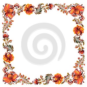 Decorative frame with flowers