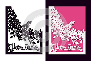 Decorative frame for Happy Birthday card design