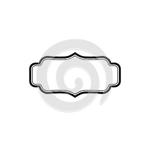 Decorative frame. Retro ornamental frame isolated on white background