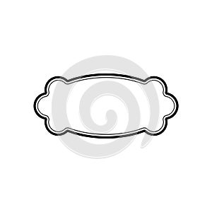 Decorative frame. Retro ornamental frame isolated on white background