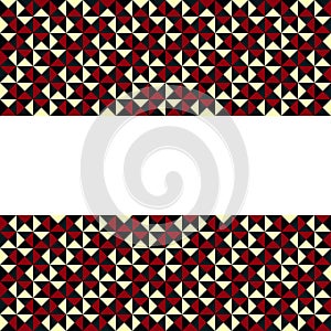 DECORATIVE FRAME OF TRIANGLES.