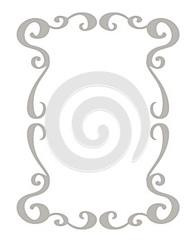 Decorative frames and border standard rectangle hand drawn flourish separator Calligraphy designer elements. Vector