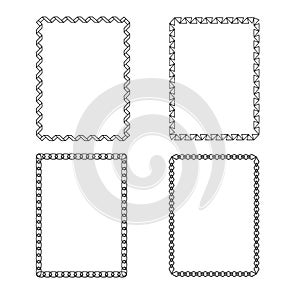 Decorative frames and borders rectangle proportions set