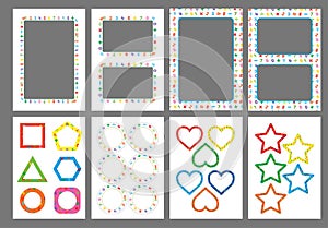 Decorative  frames and borders set vector