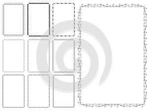 Decorative  frames and borders set vector illustrations