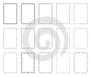 Decorative  frames and borders set vector illustrations