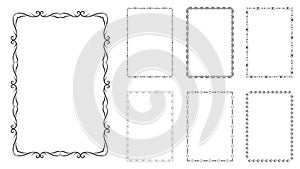 Decorative  frames and borders set vector illustrations