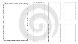 Decorative  frames and borders set vector illustrations